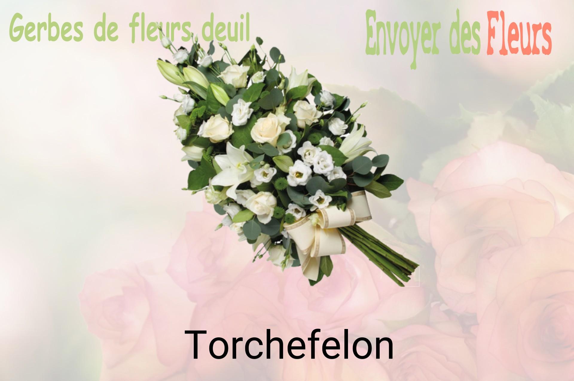 Gerbe de fleurs de deuil livrée à Torchefelon